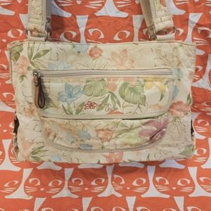 Relic canvas floral boho bag, so precious and lovely. Subdued like new, Fossil
